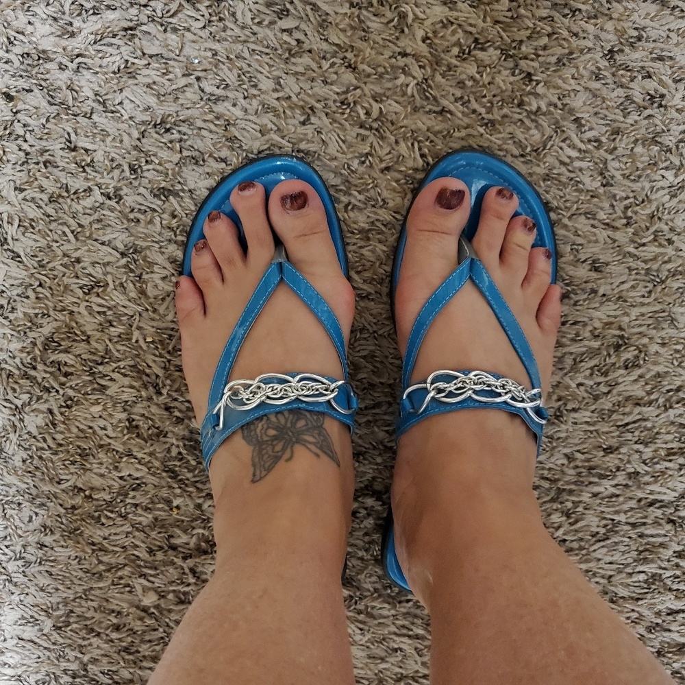 Turquoise sandals